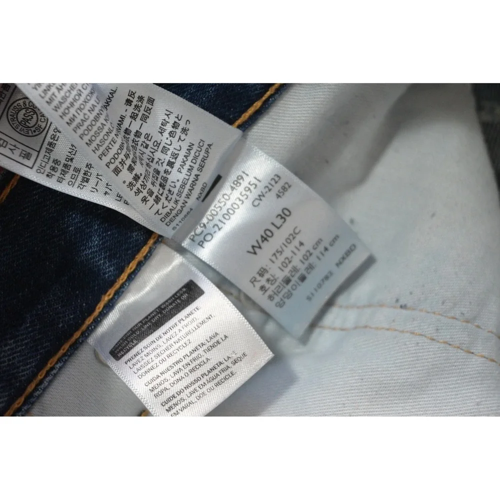 Levis 550 Relaxed Fit Jeans Mens 40x30 Blue Denim Straight Leg Pants Excellent